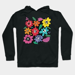 Flowerpower, a beautiful pattern of a colorful flower meadow that gives you the happy summer feeling Hoodie